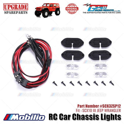 GPM Part #SCX3ZSP12 RC Car Chassis Lights Axial SCX10 III Jeep Wrangler