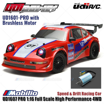 UDIR/C UD-1607 PRO Speed Rally & Drift RC RTR Brushless System