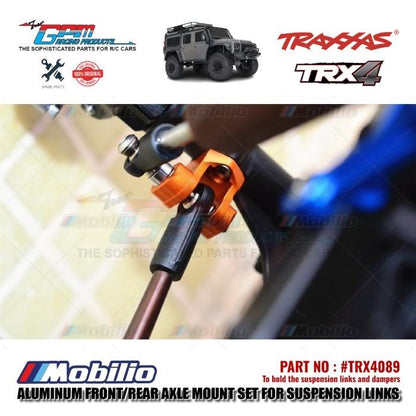 GPM Part #TRX4089 Aluminum Front Rear Axle Mount set for Suspension Links Traxxas TRX-4 Trail Crawler