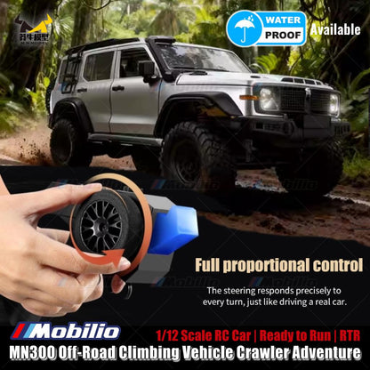 TopFire MN300 Tank 300 Top Fire Off-Road Climbing Vehicle Crawler Adventure 1/12 Scale RC Car RTR 2.4GHz Full Proportional Waterproof Available Mobilio