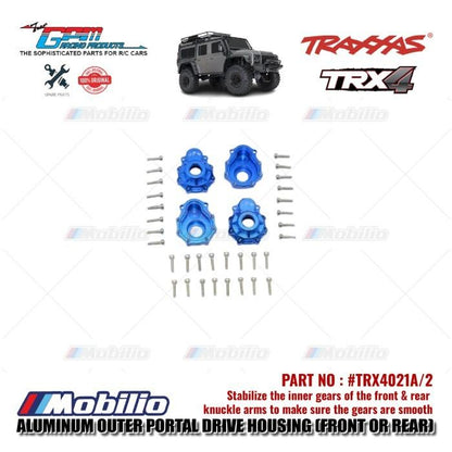 GPM Part #TRX4021A/2 Aluminum Outer Portal Drive Housing Front Or Rear Traxxas TRX-4 Trail Crawler  Remote Control Toy