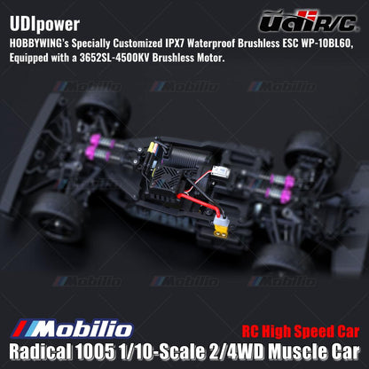 UDIR/C UD-1005 Radical 1005 1/10-Scale 2/4WD Muscle Car RC High Speed RTR