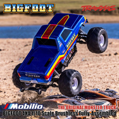 Traxxas 67134-4 BIGFOOT 4X4 1/10 Scale Brushless Fully-Assembled Monster Truck Ford Firestone Dengan BL-2s ESC dan Motor 3300 Kv - Control
