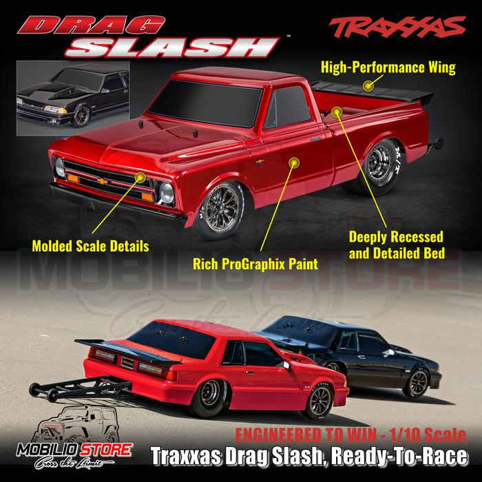 Traxxas 94076-4 Drag Slash Chevrolet - Mustang 1/10 Scale RTR TSM RC Car Race