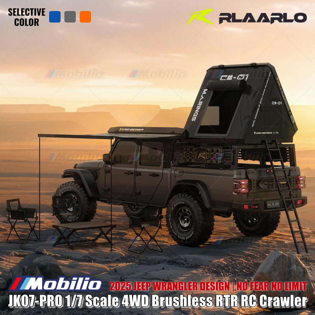 Rlaarlo JK07 PRO Skala 1/7 4WD Brushless RTR 2.4GHz RC Crawler Adventure Wrangler 2025 Kontrol Jarak Jauh