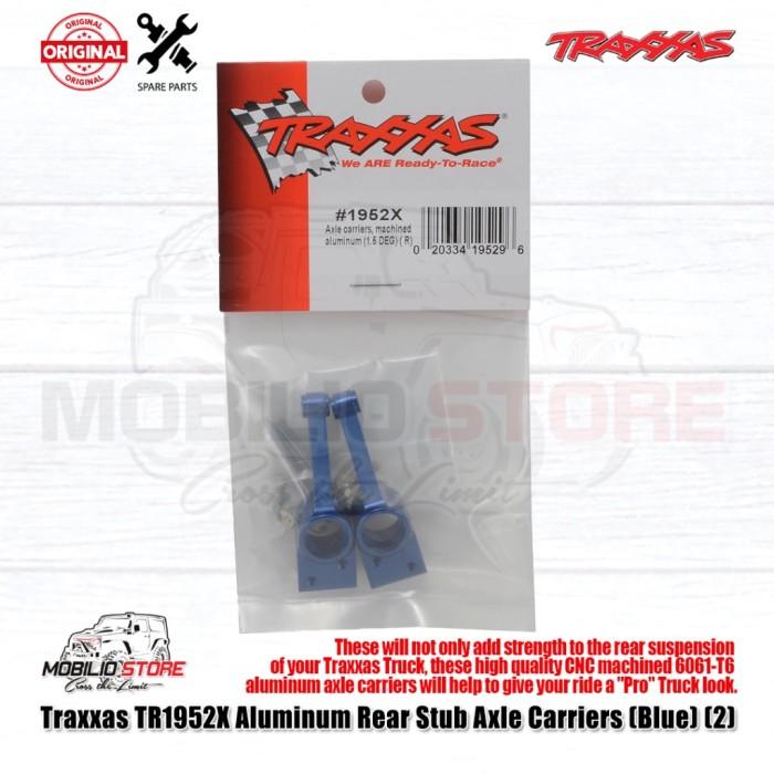 Traxxas Part #1952X Aluminum Rear Stub Axle Carriers Blue for Slash Rustler