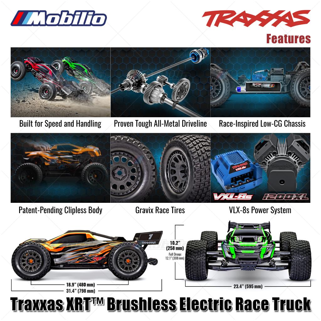 Traxxas 78086-4 XRT 1/6 Extreme Race Truck Brushless 4WD 8s 2.4GHz TQI TSM RTR Tanpa Klip