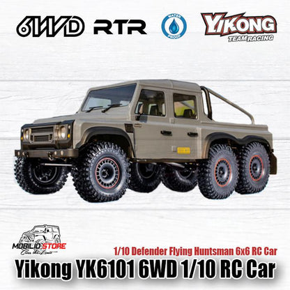 Yikong YK6101 1/10 Scale RC Car 6x6 RTR Defender Flying Huntsman Body