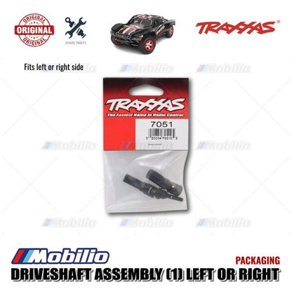 Traxxas Part #7051  Driveshaft Assembly (1) left or right (1/16 Slash) (fully assembled, ready to install)/ 3x10mm screw pin (1) for RC 1/16 Slash