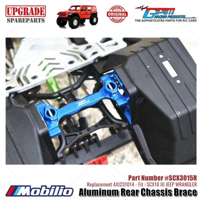 GPM Part #SCX3015R Aluminum Rear Chassis Brace Upgrade Axial SCX10 III Jeep Wrangler AXI231014 Replacement