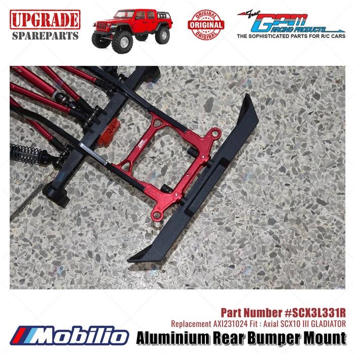 GPM Part #SCX3L331R Aluminium Rear Bumper Mount Upgrade RC Axial SCX10 III Jeep Gladiator  Remote Control Toy