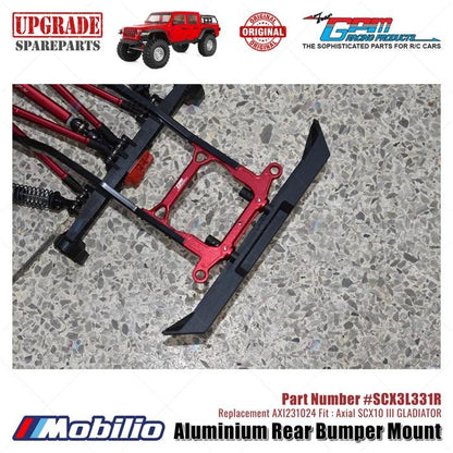 GPM Part #SCX3L331R Aluminium Rear Bumper Mount Upgrade RC Axial SCX10 III Jeep Gladiator  Remote Control Toy