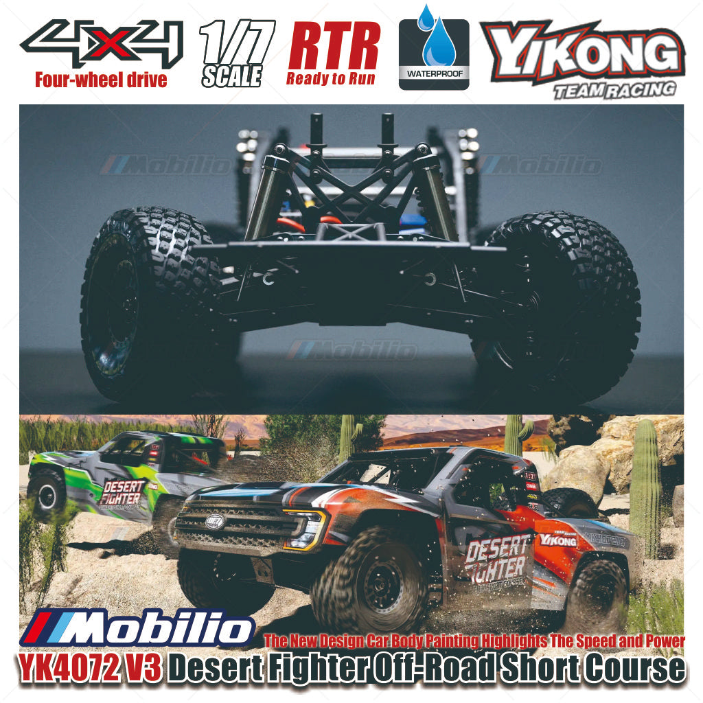 Yikong YK4072 V3 DF7 Desert Fighter 1:7 Scale Radio Control 4WD Off-Road Short Course