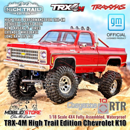 Traxxas 97064-1 TRX-4M High Trail Edition Chevrolet K10 Skala 1/18 4X4 RTR Tanpa Klip