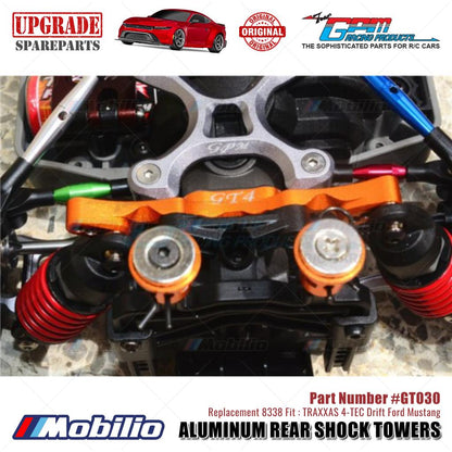 GPM Part #GT030 Aluminum Rear Shock Towers #8338 Traxxas 4-TEC Drift Ford Mustang