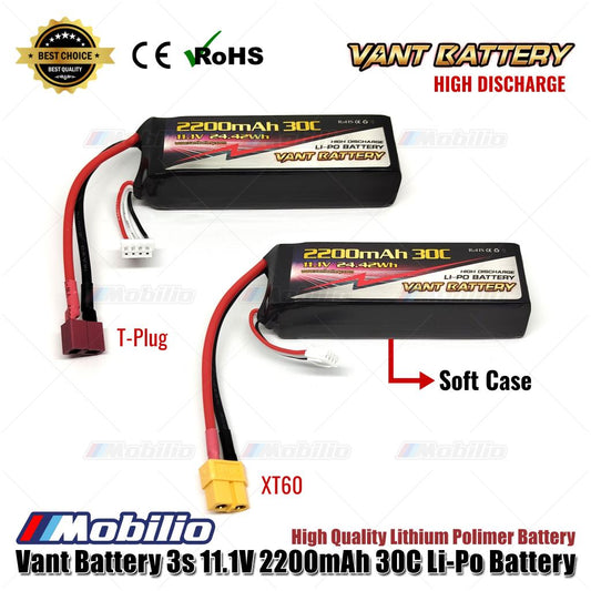 Vant Battery 3S 11.1V 2200 mAh 30 C Lithium Polymer Soft Case Battery