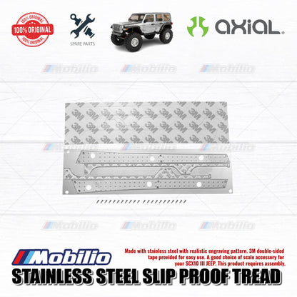 GPM Part #SCX3ZSP2 Stainless Steel Slip Proof Tread for Axial SCX10 III Jeep Wrangler