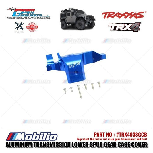 GPM Part #TRX4038GCB Aluminum Transmission Lower Spur Gear Case Cover Traxxas TRX-4 Trail Crawler