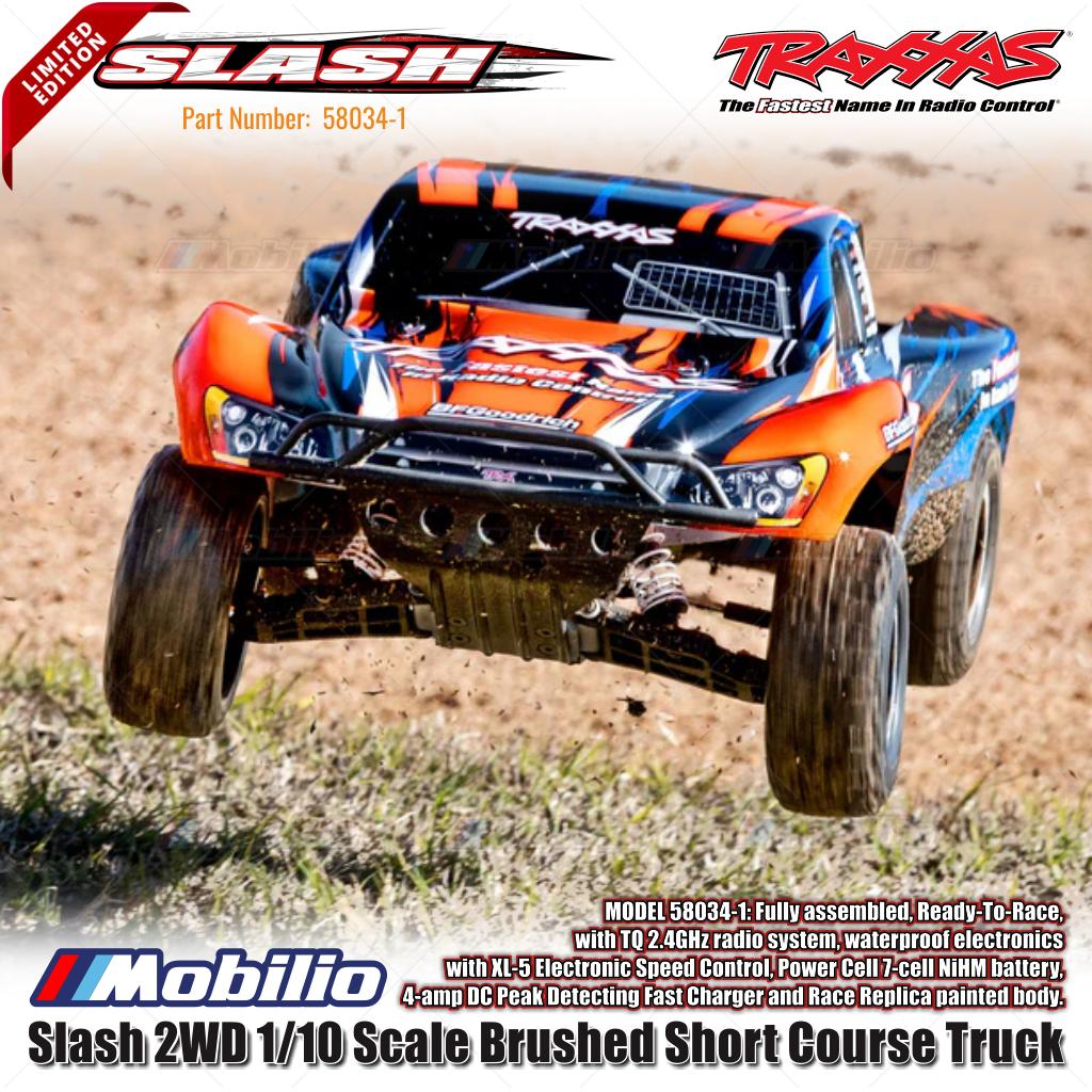 Traxxas 58034-1 Slash XL-5 2WD 1/10 Short Course Truck with TQ Radio 2.4GHz Includes Battery and Charger Limited Edition Orange Livery