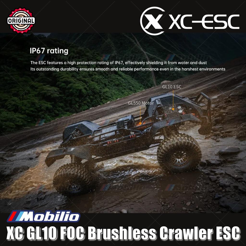 XC-ESC GL10 FOC Brushless Crawler ESC LiPo 2-4S 80A Kontinu BEC 6-13A Maks untuk Mobil Truk RC Rock Crawler