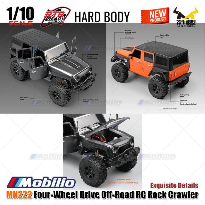 MN222 Four-Wheel Drive Off-Road RC Rock Crawler 1/10 Scale RTR Hard Body MN 222