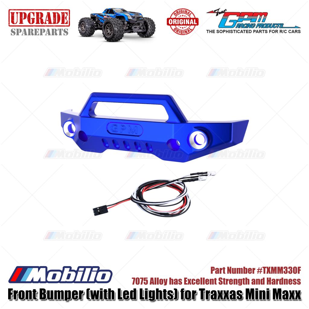 GPM Part #TXMM330F 7075 Alloy Front Bumper (with Led Lights) for RC Traxxas Mini Maxx