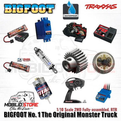 Traxxas BIGFOOT No 1 Truk Monster Orisinal 1/10 2WD RTR Dengan LED