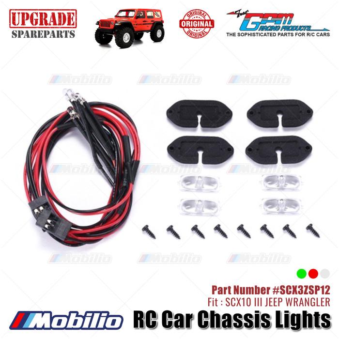 GPM Part #SCX3ZSP12 RC Car Chassis Lights Axial SCX10 III Jeep Wrangler