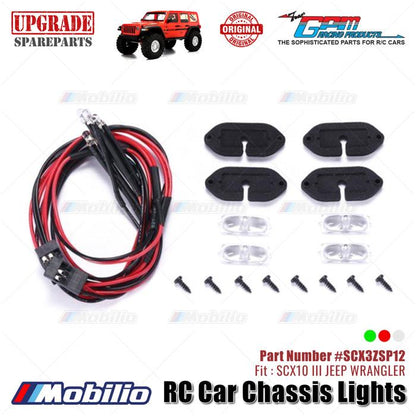 GPM Part #SCX3ZSP12 RC Car Chassis Lights Axial SCX10 III Jeep Wrangler