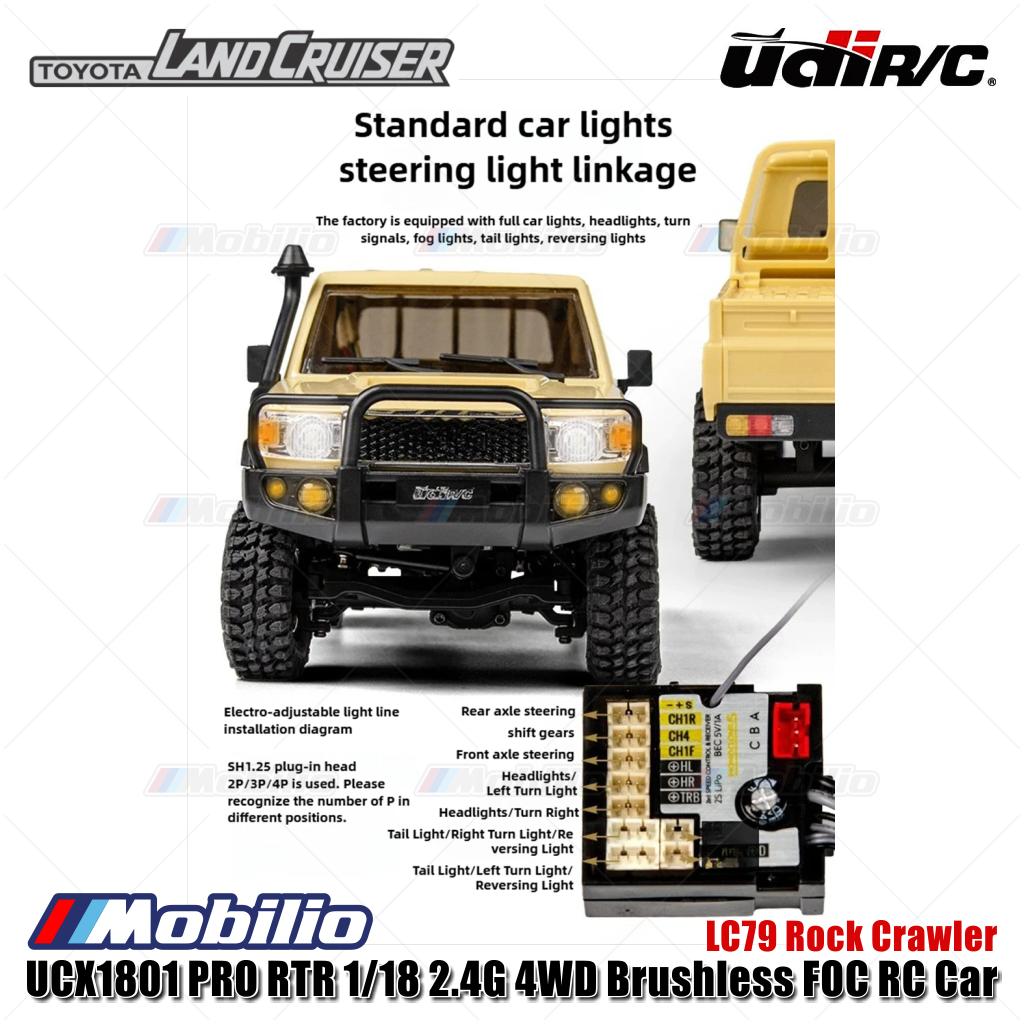 UDIR/C UCX1801 PRO LC79 Rock Crawler RTR 1/18 2.4G 4WD Brushless FOC RC Car
