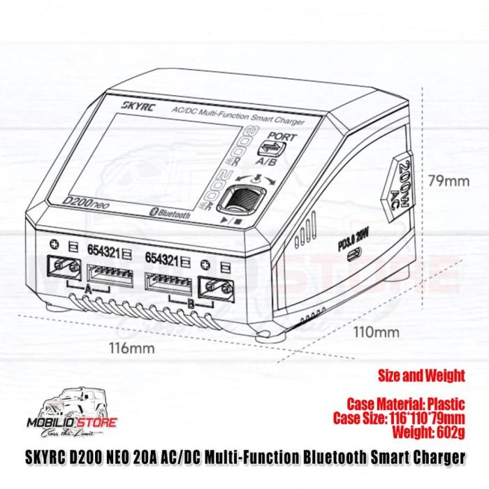 SkyRC D200 Neo 20A AC/DC Multi-Function BlueTooth Smart Charger