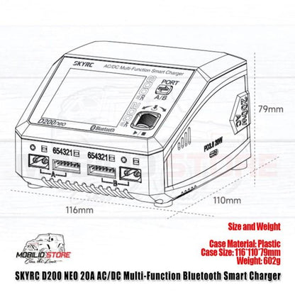 SkyRC D200 Neo 20A AC/DC Multi-Function BlueTooth Smart Charger