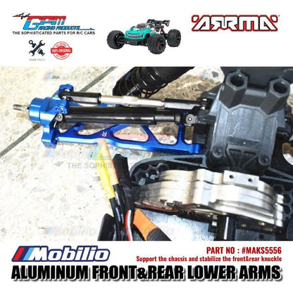 GPM Part #MAKS5556 Aluminum Front and Rear Lower Arms Set Arrma Kraton 4X4 4S BLX Monster Truck