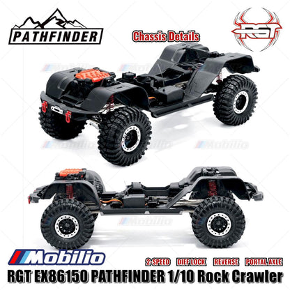 RGT EX86150 PATHFINDER 1/10 Jarak Sumbu Roda Panjang 355mm RC Adventure Crawler RTR