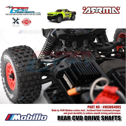 GPM Part #MGM040RS Carbon Steel Rear CVD Drive Shafts 40mm with Alloy Wheel Hex Arrma Mojave Grom Mega Desert Truck  Remote Control
