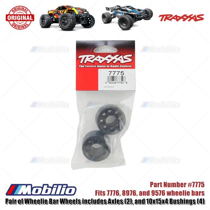 Traxxas Part #7775 Pair of Wheelie Bar Wheels Includes Axles 2 Pcs for Maxx Slash X-Maxx XRT