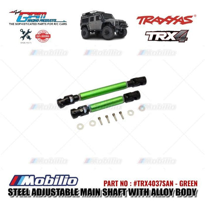GPM Part #TRX4037SAN Steel Adjustable Main Shaft With Alloy Body Traxxas TRX-4 Trail Crawler