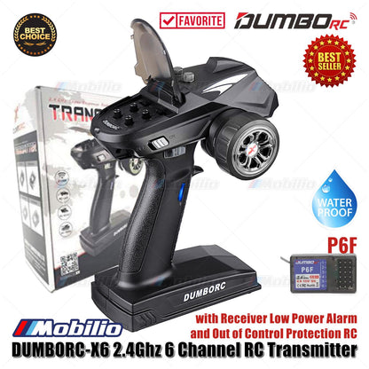 Dumborc X6 2.4Ghz 6 Channel RC Transmitter with Receiver P6F P6FG P6DC Waterproof Version Available