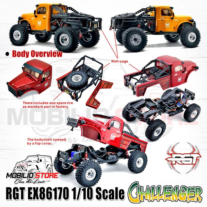 RGT EX86170 Challenger 1/10 Skala 2.4G 2-Kecepatan FWD/4WD Mobil RC Crawler