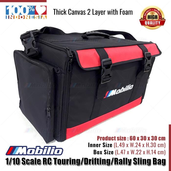 Tas Selempang Reli Drifting Touring RC Skala 1/10 dengan 2 Kotak Dalam Muat 2 Mobil
