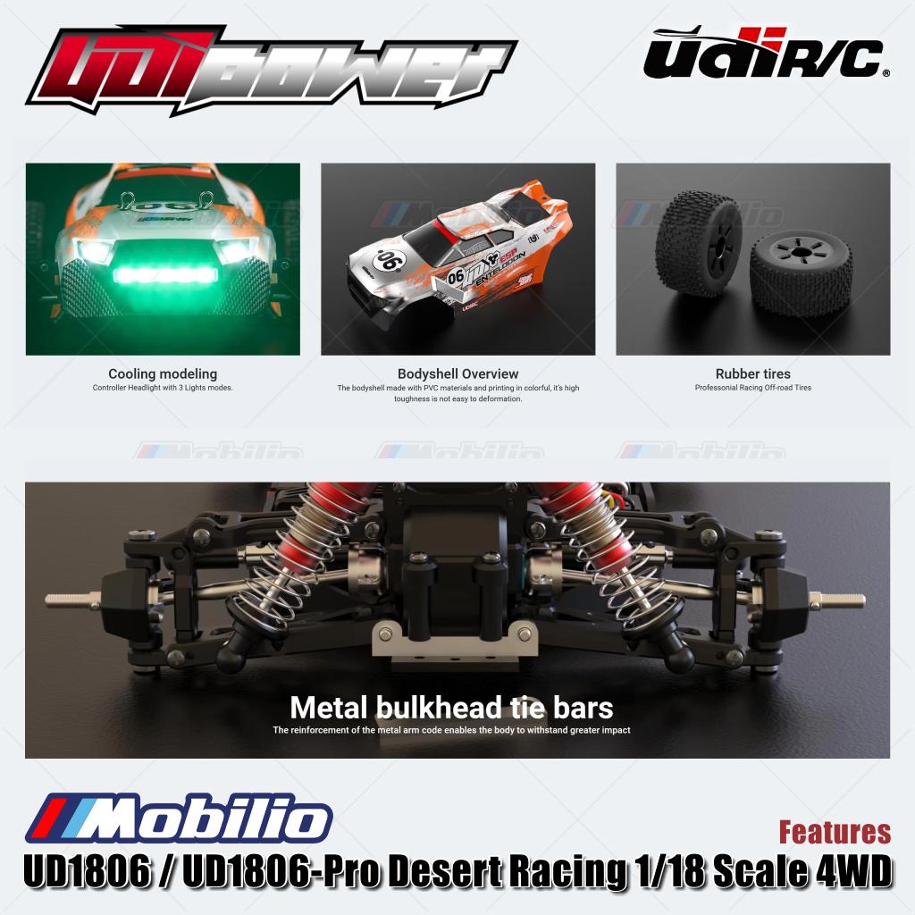 UDIR/C UD1806 / UD1806-Pro Desert Racing 1/18 Scale 4WD 2.4GHz ESP Gyro RC Car RTR