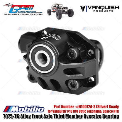 GPM Part #H10012A 7075-T6 Alloy Front Axle Third Member Oversize Bearing for Vanquish 1/10 H10 Optic Yokohama Sparco RTR