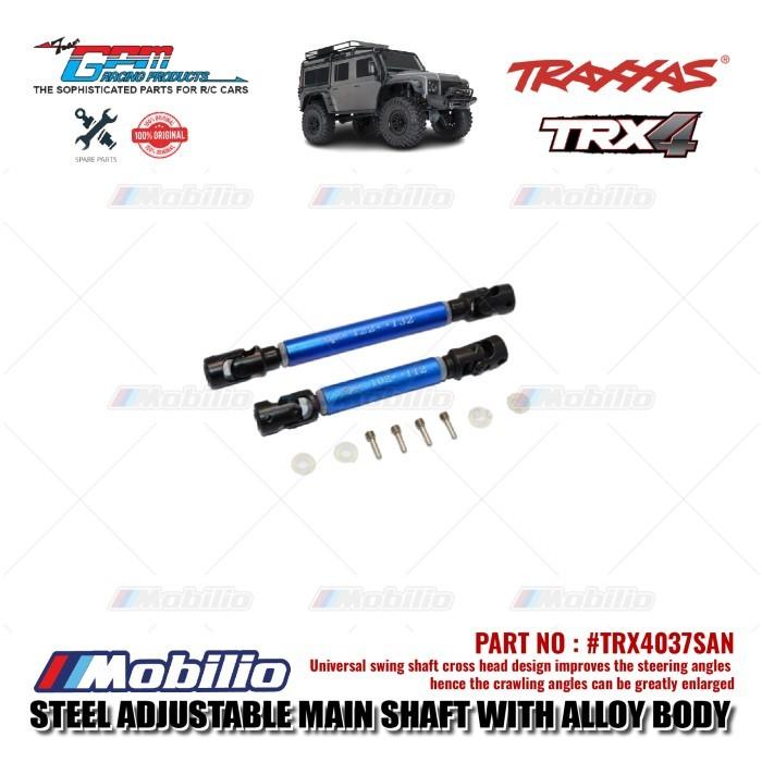GPM Part #TRX4037SAN Steel Adjustable Main Shaft With Alloy Body Traxxas TRX-4 Trail Crawler