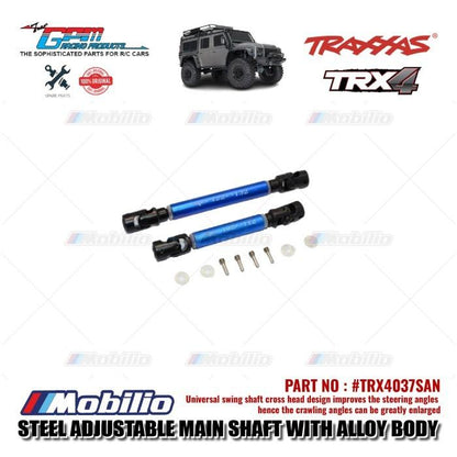 GPM Part #TRX4037SAN Steel Adjustable Main Shaft With Alloy Body Traxxas TRX-4 Trail Crawler