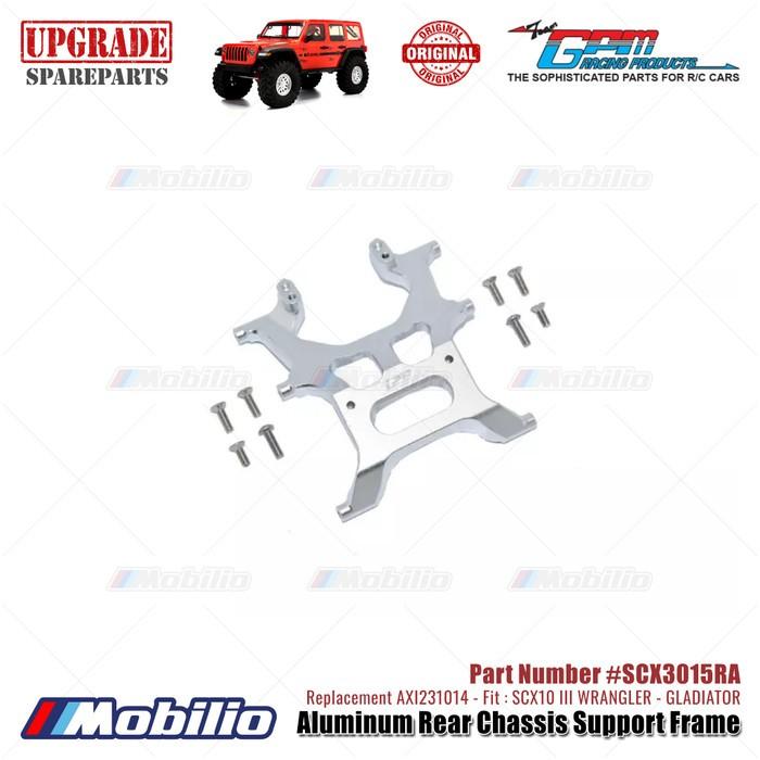 GPM Part #SCX3015RA Aluminum Rear Chassis Support Frame Axial SCX10 III Jeep Wrangler - Gladiator  Remote Control Toy
