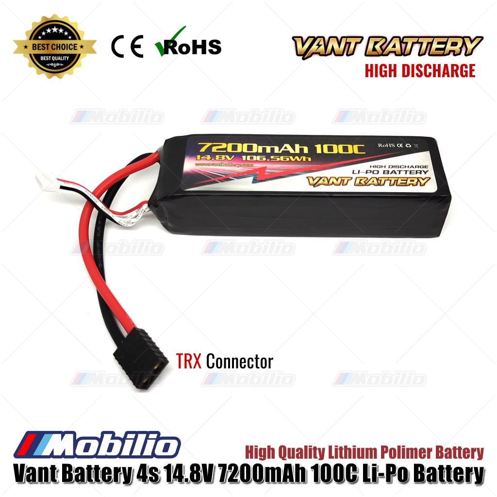 Baterai Vant 4S 14,8V 7200 mAh 100C Litium Polimer Soft Case