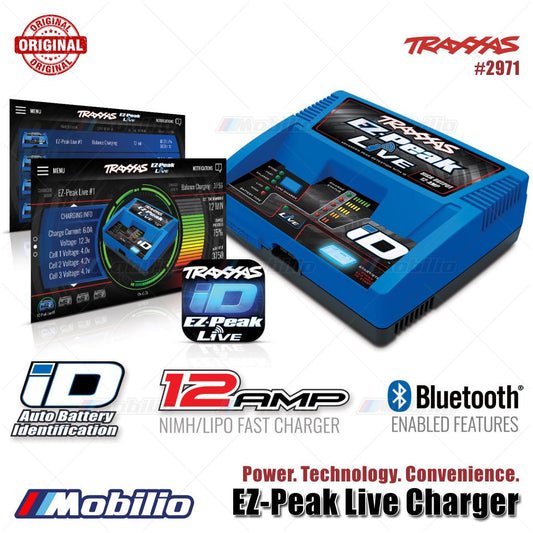 Traxxas Part #2971 EZ-Peak Live 12-amp NiMH LiPo Fast Charger with iD Auto Battery Identification and Bluetooth