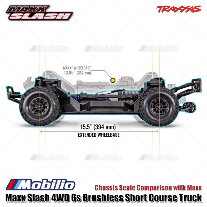 Traxxas 102076-4 Maxx Slash 4WD 6s Brushless Short Course Truck RTR Rakitan Lengkap Siap Balap Sistem Radio TQi 2.4 GHz VXL-6s Model 102076-4