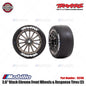 Traxxas Part #9374R 2.0" Black Chrome Front Wheels & Response Tires (2)