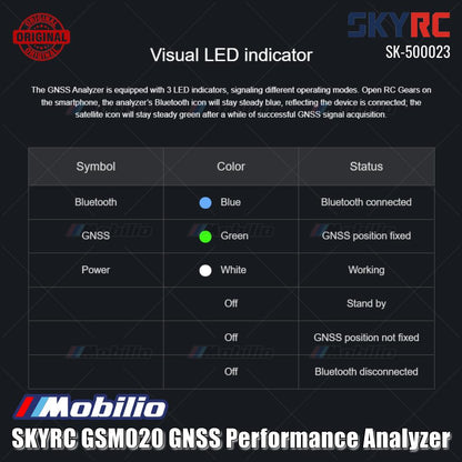 SKYRC #SK-500023 GSM020 GNSS Performance Analyzer Balap Drag Balap Trek Mode Terbang